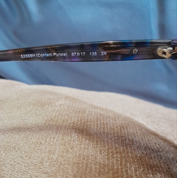 Coach Cat Eyes Confetti Purple Perscription  Sunglasses W/Case EUC - Picture 10 of 11